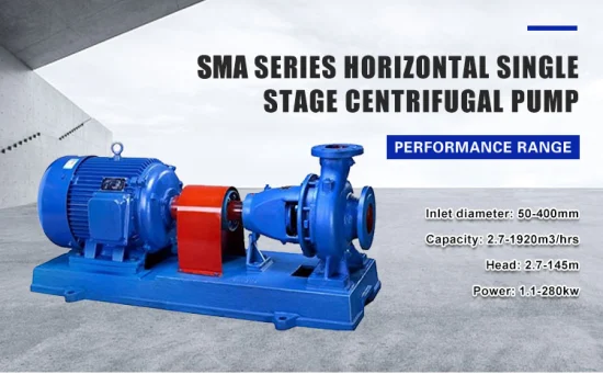 Industrielle Zentrifugalwassermotorpumpe der SMA-Serie mit horizontaler Endansaugung und blanker Welle für das Wasserversorgungssystem